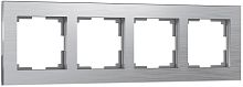 Рамка универсальная Werkel Aluminium 4-м. металл алюминий картинка